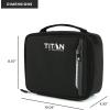 image:imageTitan by Arctic Zone Fridge Cold Lunch Box with 2 Gel Ice Packs Small Insulated Cooler Bag with Leak Proof Lining for School and Work Cotton CandyBlack Ice