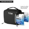 image:imageTitan by Arctic Zone Fridge Cold Lunch Box with 2 Gel Ice Packs Small Insulated Cooler Bag with Leak Proof Lining for School and Work Cotton CandyBlack Ice