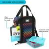 image:imageArctic Zone Chrome Lunch Box Combo for Kids with Gel Ice Pack and Sandwich Container Insulated Bag for Travel Lunch MidnightCheckered