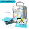 image:imageArctic Zone Chrome Lunch Box Combo for Kids with Gel Ice Pack and Sandwich Container Insulated Bag for Travel Lunch MidnightCotton Candy