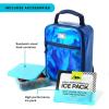 image:imageArctic Zone Chrome Lunch Box Combo for Kids with Gel Ice Pack and Sandwich Container Insulated Bag for Travel Lunch MidnightMidnight
