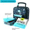 image:imageArctic Zone Chrome Lunch Box Combo for Kids with Gel Ice Pack and Sandwich Container Insulated Bag for Travel Lunch MidnightSpace Odyssey