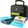 image:imageArctic Zone Chrome Lunch Box Combo for Kids with Gel Ice Pack and Sandwich Container Insulated Bag for Travel Lunch MidnightDino Skeleton