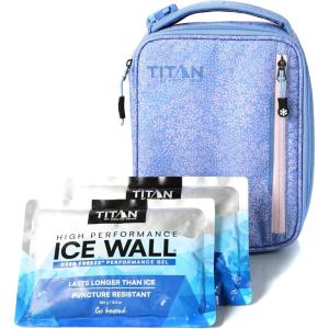 image:imageTitan by Arctic Zone Fridge Cold Lunch Box with 2 Gel Ice Packs Small Insulated Cooler Bag with Leak Proof Lining for School and Work Blooming Daisies