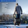 image:imageTitan by Arctic Zone Collapsible Wheeled Soft Sided Cooler with Detachable Rolling AT Cart Insulated Bag with Leak Proof Lining for Travel Beach Picnic 60 Can CapacitySharkskin Grey