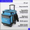 image:imageTitan by Arctic Zone Collapsible Wheeled Soft Sided Cooler with Detachable Rolling AT Cart Insulated Bag with Leak Proof Lining for Travel Beach Picnic 60 Can CapacityProcess Blue