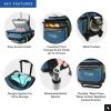 image:imageTitan by Arctic Zone Collapsible Wheeled Soft Sided Cooler with Detachable Rolling AT Cart Insulated Bag with Leak Proof Lining for Travel Beach Picnic 60 Can CapacityMarine Blue