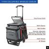 image:imageTitan by Arctic Zone Collapsible Wheeled Soft Sided Cooler with Detachable Rolling AT Cart Insulated Bag with Leak Proof Lining for Travel Beach Picnic 60 Can CapacitySharkskin Grey