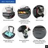 image:imageTitan by Arctic Zone Collapsible Wheeled Soft Sided Cooler with Detachable Rolling AT Cart Insulated Bag with Leak Proof Lining for Travel Beach Picnic 60 Can CapacitySharkskin Grey