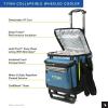 image:imageTitan by Arctic Zone Collapsible Wheeled Soft Sided Cooler with Detachable Rolling AT Cart Insulated Bag with Leak Proof Lining for Travel Beach Picnic 60 Can CapacityMarine Blue