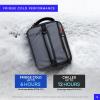 image:imageTitan by Arctic Zone Expandable Lunch Box with 2 Gel Ice Packs Fridge Cold Insulated Cooler Bag with Leak Proof Lining for Men and Women Sharkskin GraySharkskin Grey