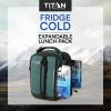 image:imageTitan by Arctic Zone Expandable Lunch Box with 2 Gel Ice Packs Fridge Cold Insulated Cooler Bag with Leak Proof Lining for Men and Women Sharkskin GrayJungle Hunt