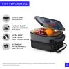 image:imageTitan by Arctic Zone Expandable Lunch Box with 2 Gel Ice Packs Fridge Cold Insulated Cooler Bag with Leak Proof Lining for Men and Women Sharkskin GraySharkskin Grey