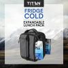 image:imageTitan by Arctic Zone Expandable Lunch Box with 2 Gel Ice Packs Fridge Cold Insulated Cooler Bag with Leak Proof Lining for Men and Women Sharkskin GraySharkskin Grey