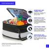 image:imageTitan by Arctic Zone Expandable Lunch Box with 2 Gel Ice Packs Fridge Cold Insulated Cooler Bag with Leak Proof Lining for Men and Women Sharkskin GrayBlack