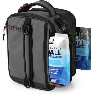 image:imageTitan by Arctic Zone Expandable Lunch Box with 2 Gel Ice Packs Fridge Cold Insulated Cooler Bag with Leak Proof Lining for Men and Women Sharkskin GraySharkskin Grey