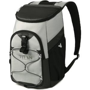 image:imageTitan by Arctic Zone Backpack Cooler Insulated Soft Sided Bag with Leak Proof Lining and Padded Straps for Lunch Picnic and Travel 24 Can CapacitySeagrass