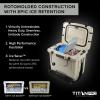 image:imageTitan PRO High Performance Ice Chest  55 Quart Capacity  Hard Cooler with Interior LED Light Dry Bin Ice Saver Performance Booster and Microban Protection  Arctic WhiteDriftwood Tan