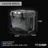 image:imageTitan PRO High Performance Ice Chest  55 Quart Capacity  Hard Cooler with Interior LED Light Dry Bin Ice Saver Performance Booster and Microban Protection  Arctic WhiteGranite Gray