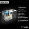 image:imageTitan PRO High Performance Ice Chest  55 Quart Capacity  Hard Cooler with Interior LED Light Dry Bin Ice Saver Performance Booster and Microban Protection  Arctic WhiteDriftwood Tan