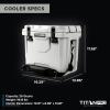 image:imageTitan PRO High Performance Ice Chest  55 Quart Capacity  Hard Cooler with Interior LED Light Dry Bin Ice Saver Performance Booster and Microban Protection  Arctic WhiteArctic White