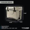 image:imageTitan PRO High Performance Ice Chest  55 Quart Capacity  Hard Cooler with Interior LED Light Dry Bin Ice Saver Performance Booster and Microban Protection  Arctic WhiteDriftwood Tan