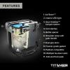 image:imageTitan PRO High Performance Ice Chest  55 Quart Capacity  Hard Cooler with Interior LED Light Dry Bin Ice Saver Performance Booster and Microban Protection  Arctic WhiteDriftwood Tan