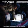 image:imageTitan PRO High Performance Ice Chest  55 Quart Capacity  Hard Cooler with Interior LED Light Dry Bin Ice Saver Performance Booster and Microban Protection  Arctic WhiteDriftwood Tan