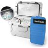 image:imageTitan PRO High Performance Ice Chest  55 Quart Capacity  Hard Cooler with Interior LED Light Dry Bin Ice Saver Performance Booster and Microban Protection  Arctic WhiteArctic White