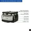 image:imageTitan by Arctic Zone Zipperless Soft Sided Cooler with HardBody Liner and SmartShelf Insulated Bag with Shoulder Strap and Bottle Opener for Beach Picnic and Travel 48 Can Capacity Seagrass