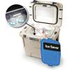 image:imageTitan PRO High Performance Ice Chest  55 Quart Capacity  Hard Cooler with Interior LED Light Dry Bin Ice Saver Performance Booster and Microban Protection  Arctic WhiteDriftwood Tan