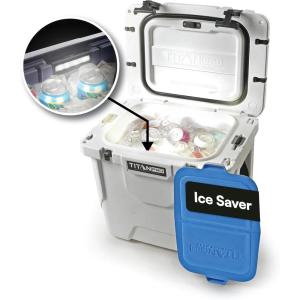 image:imageTitan PRO High Performance Ice Chest  55 Quart Capacity  Hard Cooler with Interior LED Light Dry Bin Ice Saver Performance Booster and Microban Protection  Arctic WhiteArctic White