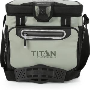 image:imageTitan by Arctic Zone Deep Freeze Cooler  Zipperless Hardbody Cooler  Deep Freeze Insulation HardBody Liner and SmartShelfSeagrass