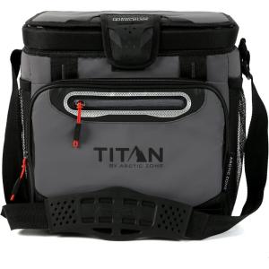 image:imageTitan by Arctic Zone Deep Freeze Cooler  Zipperless Hardbody Cooler  Deep Freeze Insulation HardBody Liner and SmartShelfSharkskin Gray