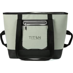image:imageTitan by Arctic Zone Soft Sided Cooler Tote Insulated Bag with Handle Shoulder Strap and Zipper for Lunch Picnic and Travel 30 Can CapacitySeagrass