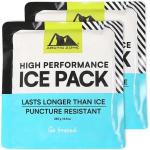 image:imageArctic Zone Titan Deep Freeze Ice Pack 2 Pack 600 Gram High Performance Ice Pack  LongLasting PunctureResistant Cold Pack Filled with NonToxic GelSmall  250 Grams