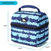 image:imageArctic Zone Kids Lunch Box Combo with Gel Ice Pack and Sandwich Container 2 Compartment Insulated Bucket for Travel Lunch Space OdysseyDeep Shark
