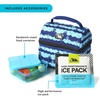 image:imageArctic Zone Kids Lunch Box Combo with Gel Ice Pack and Sandwich Container 2 Compartment Insulated Bucket for Travel Lunch Space OdysseyDeep Shark