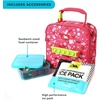 image:imageArctic Zone Kids Lunch Box Combo with Gel Ice Pack and Sandwich Container 2 Compartment Insulated Bucket for Travel Lunch Unicorn PrincessVery Berry Cherry