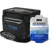 image:imageTitan by Arctic Zone Collapsible Cooler with Ice Pack amp Bottle Opener Insulated Bag with Shoulder Strap amp Leak Proof Lining for Beach Travel amp CampingCobalt Carbon Black