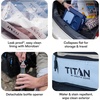image:imageTitan by Arctic Zone Collapsible Cooler with Ice Pack amp Bottle Opener Insulated Bag with Shoulder Strap amp Leak Proof Lining for Beach Travel amp CampingDark Arctic Blue