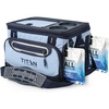 image:imageTitan by Arctic Zone Collapsible Cooler with Ice Pack amp Bottle Opener Insulated Bag with Shoulder Strap amp Leak Proof Lining for Beach Travel amp CampingDark Arctic Blue