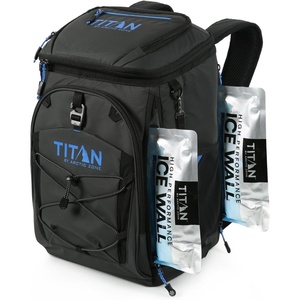 image:imageTitan by Arctic Zone Collapsible Backpack Cooler with 2 Ice Packs amp Bottle Opener Insulated Bag with LeakProof Lining amp Padded Straps for Travel Picnic amp Beach 30 Can Cobalt Carbon